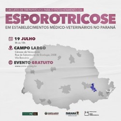 Campo Largo recebe treinamento para o enfrentamento da Esporotricose no Paraná